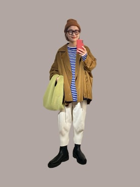 「ADAM ET ROPE'（アダムエロペ）のアイテム（トレンチコート）」を使った、たかこさん（レディース・158cm）の秋コーディネート