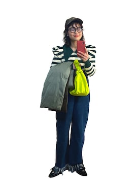 「パワショルニット」｜たかこさん（レディース・158cm）の冬コーディネート