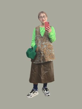 「SLOBE citron.（スローブシトロン）のアイテム（ジャケット/アウター）」を使った、たかこさん（レディース・158cm）の秋コーディネート