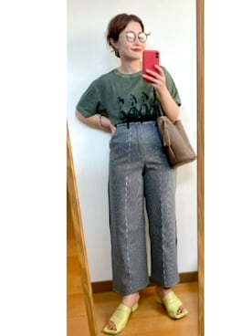 「FUNG（ファング）のアイテム（トップス）」を使った、たかこさん（レディース・158cm）の夏コーディネート