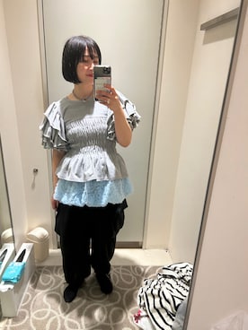 「アイテム（スウェットパンツ）」を使った、たかこさん（レディース・158cm）の夏コーディネート