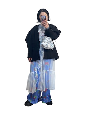 「led.tokyo（レッドトウキョウ）のアイテム（ジャケット/アウター）」を使った、たかこさん（レディース・158cm）の春コーディネート