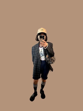 「アイテム（ソックス/靴下）」を使った、たかこさん（レディース・158cm）の秋コーディネート