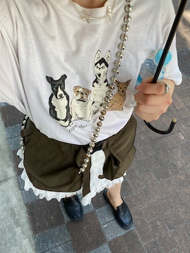 「SLOBE citron.（スローブシトロン）のアイテム」を使った、たかこさん（レディース・158cm）の夏コーディネート