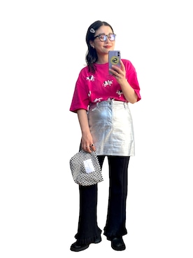 「SANSeLF（サンセルフ）のアイテム（財布/小物）」を使った、たかこさん（レディース・158cm）の秋コーディネート