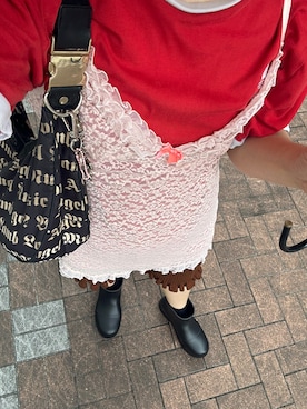 「アイテム（レインシューズ）」を使った、たかこさん（レディース・158cm）の秋コーディネート