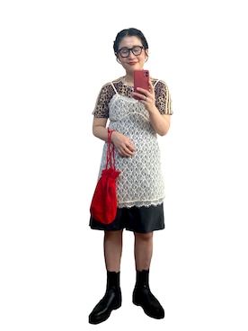 「SANSeLF（サンセルフ）のアイテム（チュニック）」を使った、たかこさん（レディース・158cm）の夏コーディネート