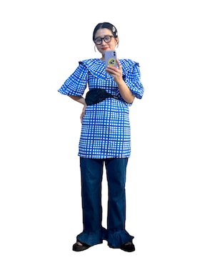 「SANSeLF（サンセルフ）のアイテム」を使った、たかこさん（レディース・158cm）の夏コーディネート