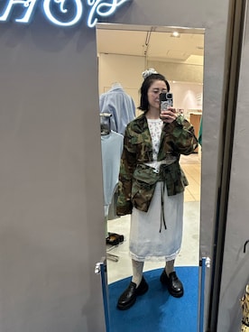 「GIUNON（ジウノン）のアイテム」を使った、たかこさん（レディース・158cm）の春コーディネート