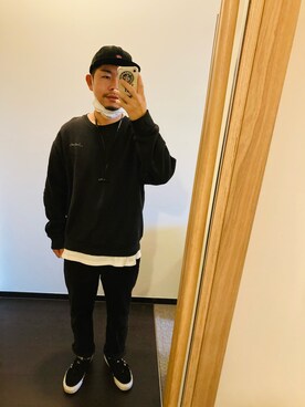 「アイテム（ヘッドフォン/イヤホン）」を使った、nnnさん（メンズ・175cm）の冬コーディネート