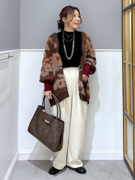 「アイテム（ネックレス）」を使った、goさん（レディース・160cm・40代）の秋コーディネート