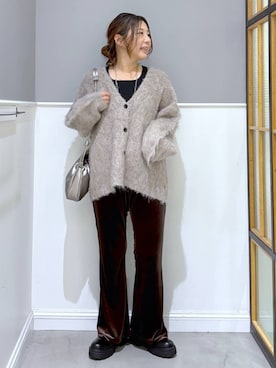 「アイテム（カーディガン/ボレロ）」を使った、goさん（レディース・160cm・40代）の秋コーディネート