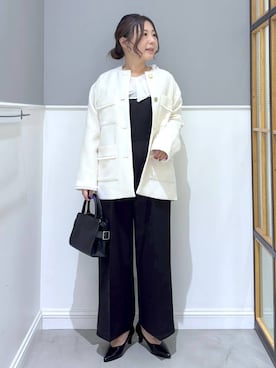 「アイテム（サロペット/オーバーオール）」を使った、goさん（レディース・160cm・40代）の冬コーディネート