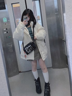 「MURUA（ムルーア）のアイテム（トップス）」を使った、愛ゆえにさん（レディース・154cm）の冬コーディネート