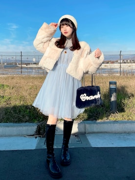 「アイテム（ノーカラージャケット）」を使った、愛ゆえにさん（レディース・154cm）の秋コーディネート