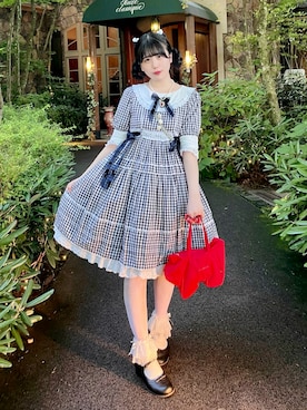 「アイテム（ヘアアクセサリー）」を使った、愛ゆえにさん（レディース・154cm）の秋コーディネート