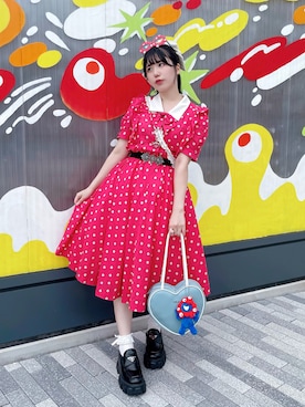 「アイテム（ヘアアクセサリー）」を使った、愛ゆえにさん（レディース・154cm）の秋コーディネート