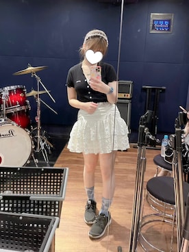 「アイテム（デジタル腕時計）」を使った、愛ゆえにさん（レディース・154cm）の夏コーディネート