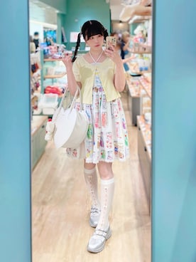 「アイテム（ジャンパースカート）」を使った、愛ゆえにさん（レディース・154cm）の夏コーディネート