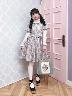 「F i.n.t（フィント）のアイテム」を使った、ゆえにさん（レディース・154cm）の冬コーディネート