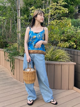 「Sympathy of Soul（シンパシーオブソウル）のアイテム（アクセサリー）」を使った、うっちーさん（レディース・157cm）の夏コーディネート