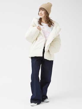 「Rouge vif（ルージュヴィフ）のアイテム（ジャケット/アウター）」を使った、うっちーさん（レディース・157cm）の秋コーディネート