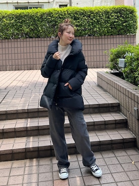 「Pyrenex（ピレネックス）のアイテム」を使った、うっちーさん（レディース・157cm）の秋コーディネート