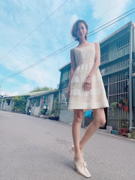 「PROPORTION BODY DRESSING（プロポーションボディドレッシング）のアイテム（ワンピース/ドレス）」を使った、神崎米子さん（レディース・163cm）の夏コーディネート