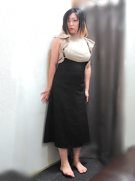 「ANAP（アナップ）のアイテム（オールインワン・サロペット）」を使った、茶みこさん（レディース・165cm）の秋コーディネート