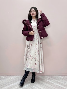 「アイテム（ダウンジャケット/コート、レッド系）」を使った、WILLSELECTIONさん（レディース・163cm）の秋コーディネート