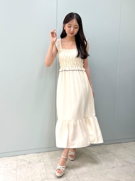 「白ワンピース」｜WILLSELECTIONさん（レディース・163cm）の夏コーディネート