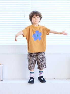 「アイテム（その他パンツ、ブラウン系）」を使った、MARKEY'Sさん（キッズ・110cm）の夏コーディネート