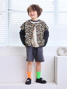 「アイテム（スリッポン）」を使った、MARKEY'Sさん（キッズ・110cm）の夏コーディネート