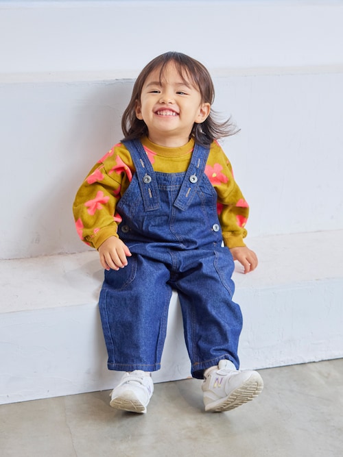 COTTON from U.S.A】ビッグポケットデニムオーバーオール（サロペット