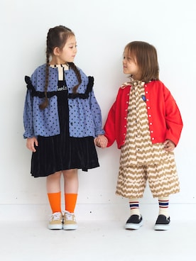 「アイテム（セットアップ）」を使った、MARKEY'Sさん（キッズ・110cm）の冬コーディネート