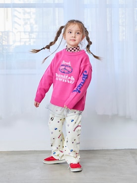 「アイテム（ニット/セーター）」を使った、MARKEY'Sさん（キッズ・110cm）の冬コーディネート