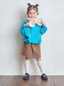 「アイテム（スリッポン）」を使った、MARKEY'Sさん（キッズ・110cm）の冬コーディネート