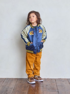 「アイテム（スカジャン）」を使った、MARKEY'Sさん（キッズ・110cm）の秋コーディネート