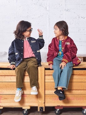 「アイテム（ジャージ）」を使った、MARKEY'Sさん（キッズ・110cm）の冬コーディネート