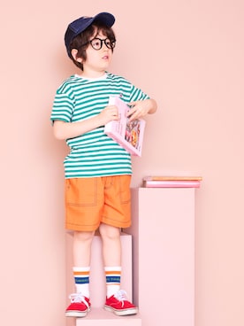 「Life Support Products（ライフサポートプロダクツ）のアイテム」を使った、MARKEY'Sさん（キッズ・110cm）の夏コーディネート