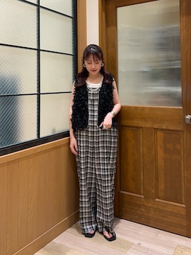 「アイテム（サロペット/オーバーオール）」を使った、yukinoさん（レディース・155cm・20代）の夏コーディネート