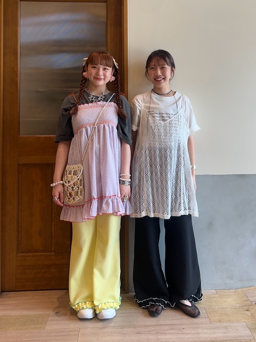 HELLO.SANFRANCISCO】2WAYシャーリングチュニックベアワンピ