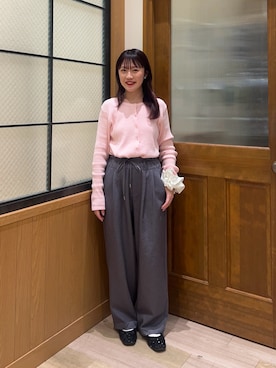 「アイテム（シュシュ）」を使った、yukinoさん（レディース・155cm）の冬コーディネート