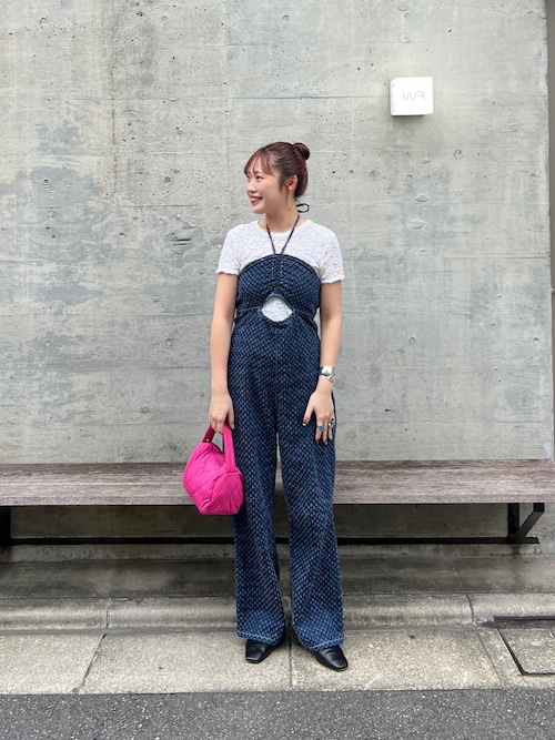 セール】【HELLO.SANFRANCISCO】デニムホルターネックサロペット