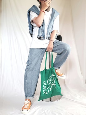 「ESSAY（エッセイ）のアイテム（パンツ）」を使った、ARu.さん（メンズ・171cm）の秋コーディネート
