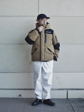 「schott（ショット）のアイテム（パンツ）」を使った、atsushiさん（メンズ・172cm）の秋コーディネート