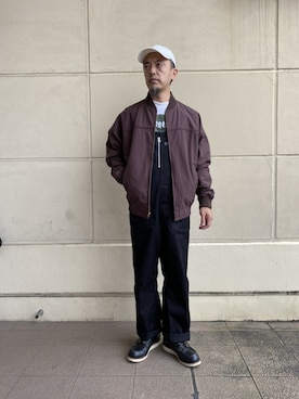 「schott（ショット）のアイテム（オールインワン・サロペット）」を使った、atsushiさん（メンズ・172cm）の秋コーディネート