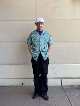 「schott（ショット）のアイテム（オールインワン・サロペット）」を使った、atsushiさん（メンズ・172cm）の夏コーディネート