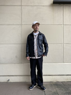 「schott（ショット）のアイテム（オールインワン・サロペット）」を使った、atsushiさん（メンズ・172cm）の秋コーディネート