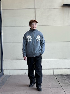 Schott/ショット/SKULL DRIVERS KNBIT/スカルドライバーズニットを使っ